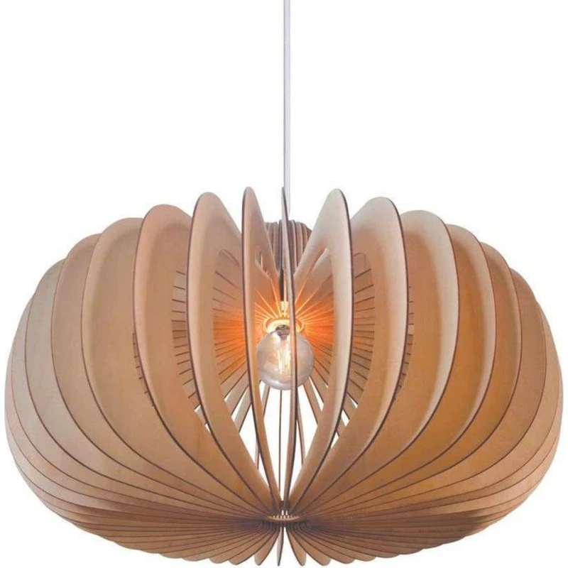 Nordlux Lampa wisząca Hazo 65 Naturalna - Drewno i Metal