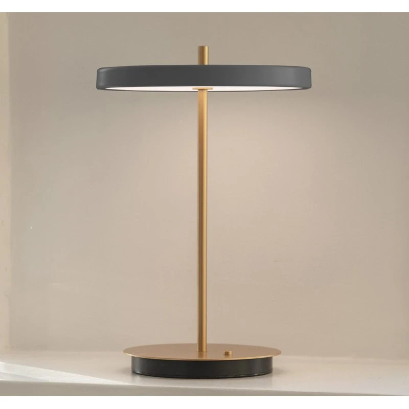 UMAGE Asteria Move LED Lampa stołowa antracyt/mosiądz 31 cm