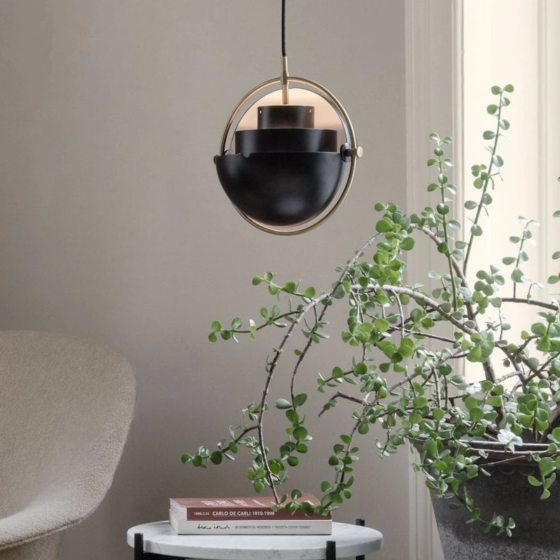 Gubi Żyrandol Multi-Lite Ø 36 cm, chrom/czarny