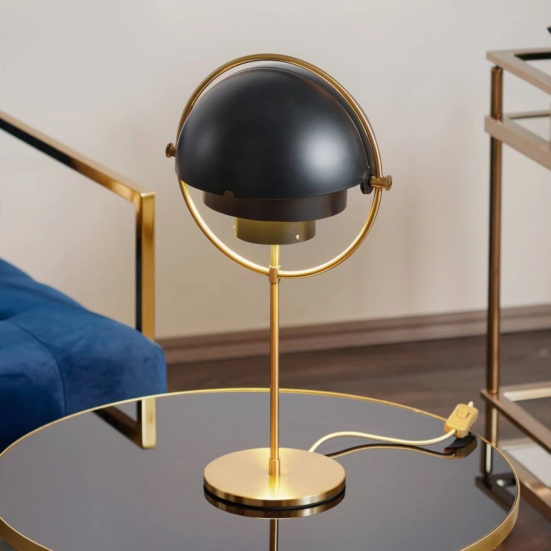 Gubi Multi-Lite Lampa Stołowa Brass/Black