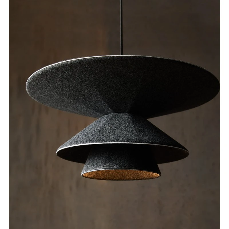 Lampa wisząca Morphic Mix Black Loom Design, LED, filc