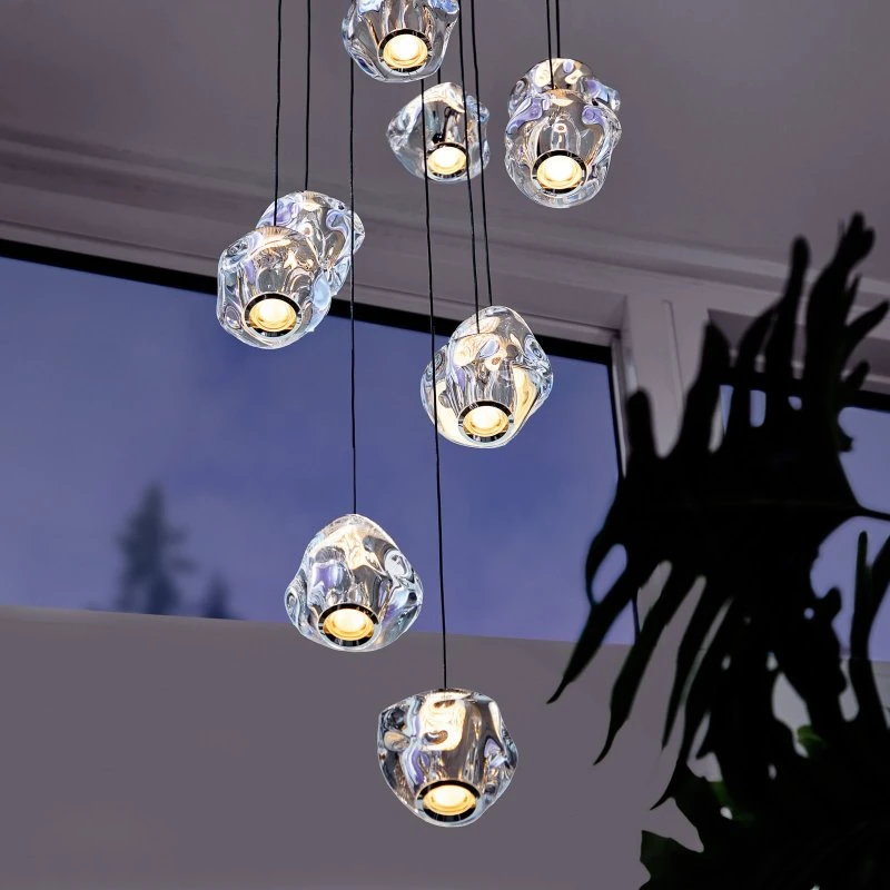 Lampa wisząca Loom Design Ice Ball LED – 10 przezroczystych kloszy
