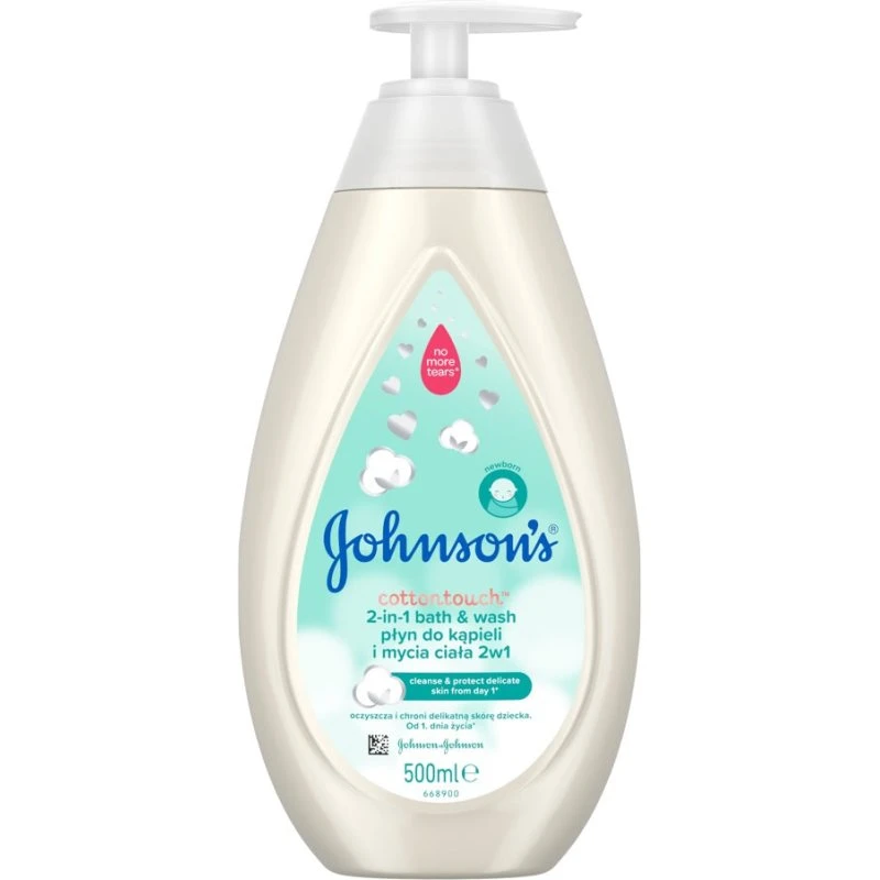 Johnson's Cotton Touch płyn do kąpieli 2w1 500ml
