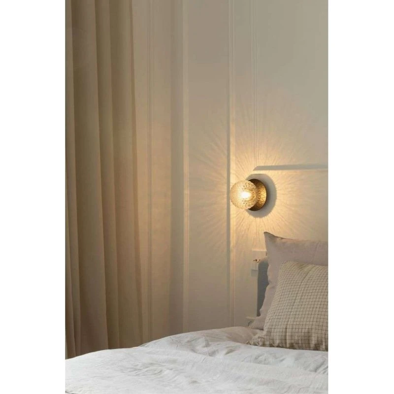 Nuura Liila 1 Kinkiet ścienny, czarny/przezroczysty, Ø 12 cm, IP44