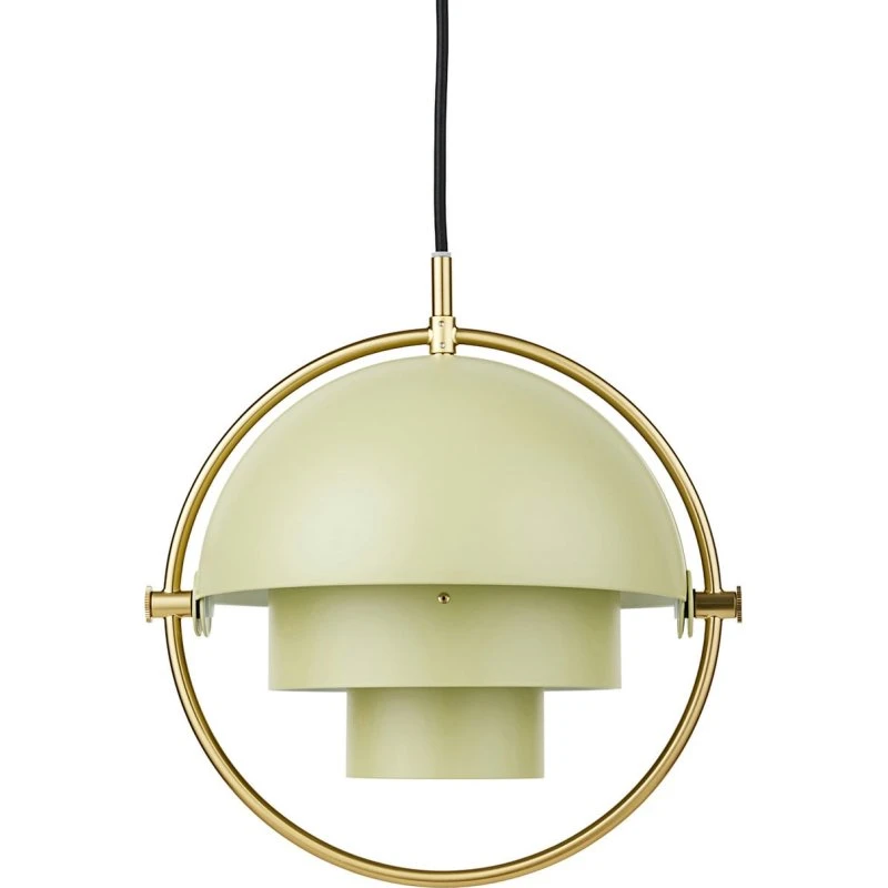 Gubi Lite Multi-Lite Lampa Wisząca Ø 36 cm, Mosiądz/Kremowy