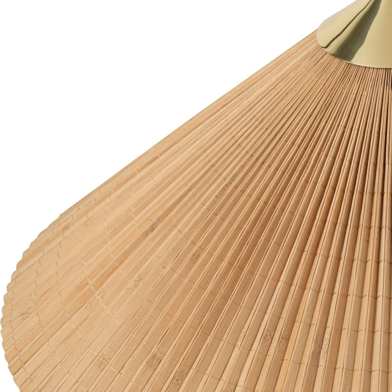 Gubi 9602 Bamboo Lampa Podłogowa - Mosiądz i Rattan