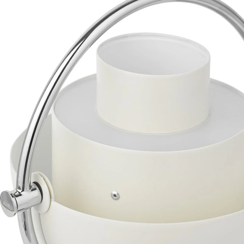 Lampa stołowa Gubi Multi-Lite na akumulator, chrom/biała, 30 cm