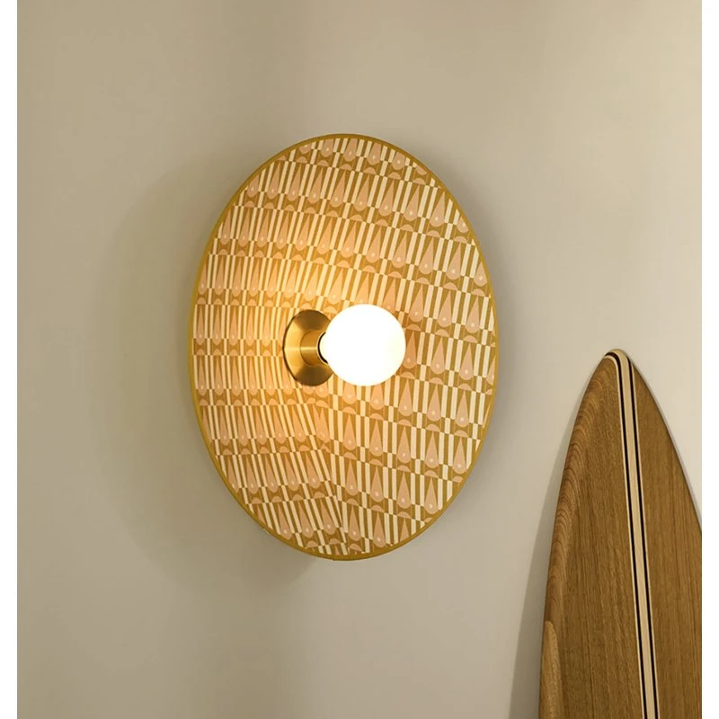 MARKET SET Kinkiet Gatsby Ø 50 cm, myra, tkanina i metal