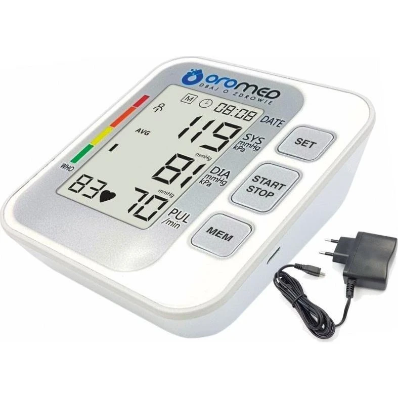 Oromed ORO-CLASSIC ciśnieniomierz naramienny USB biały/szary 22–32 cm