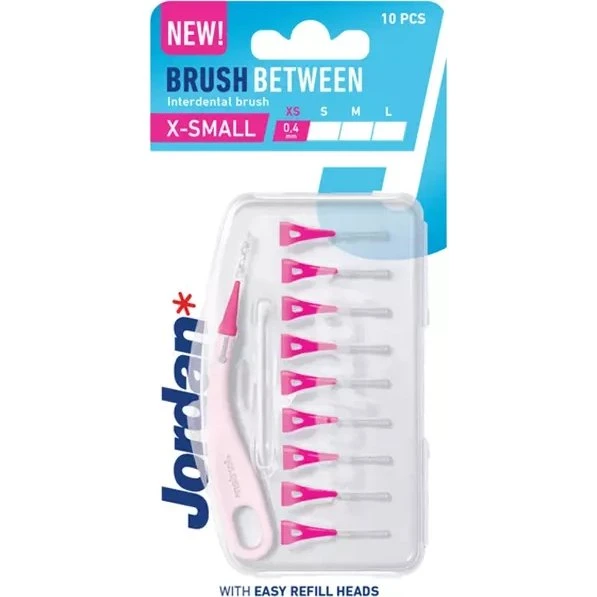 Jordan Brush Between XS 0,4mm – Szczoteczka Międzyzębowa 10szt