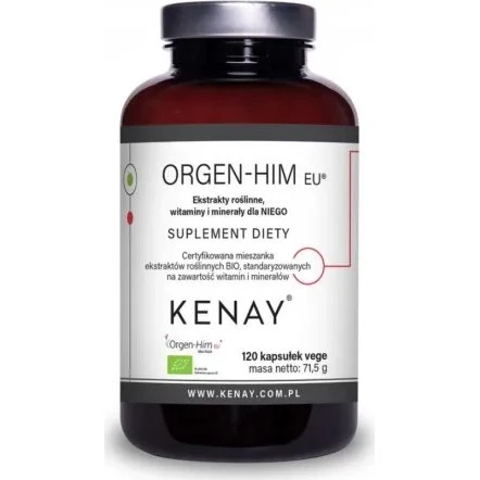 KENAY Orgen-Him EU Ekstrakty Roślinne, Witaminy i Minerały dla Mężczyzn 120 Kapsułek