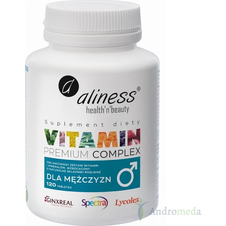 Aliness Vitamin Premium Complex Dla Mężczyzn 120 Tabletek