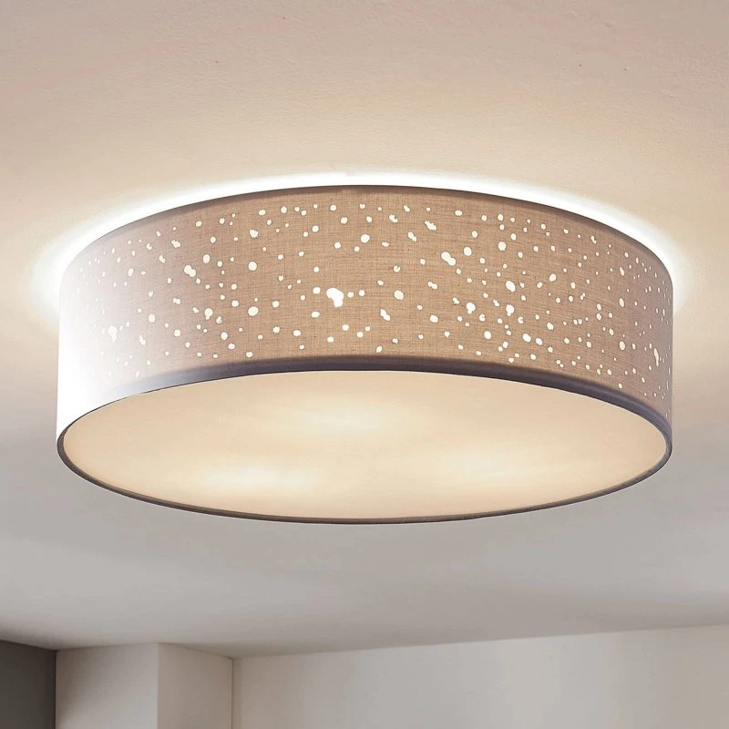 Lindby Umma Lampa Sufitowa Grey/Nickel