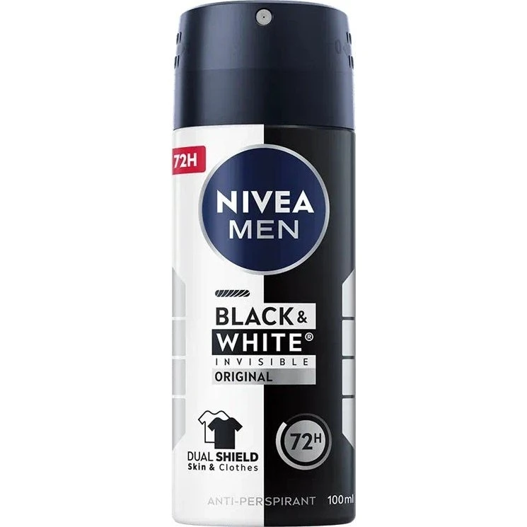 Nivea Men Black & White Invisible Original Antiperspirant Spray 100ml