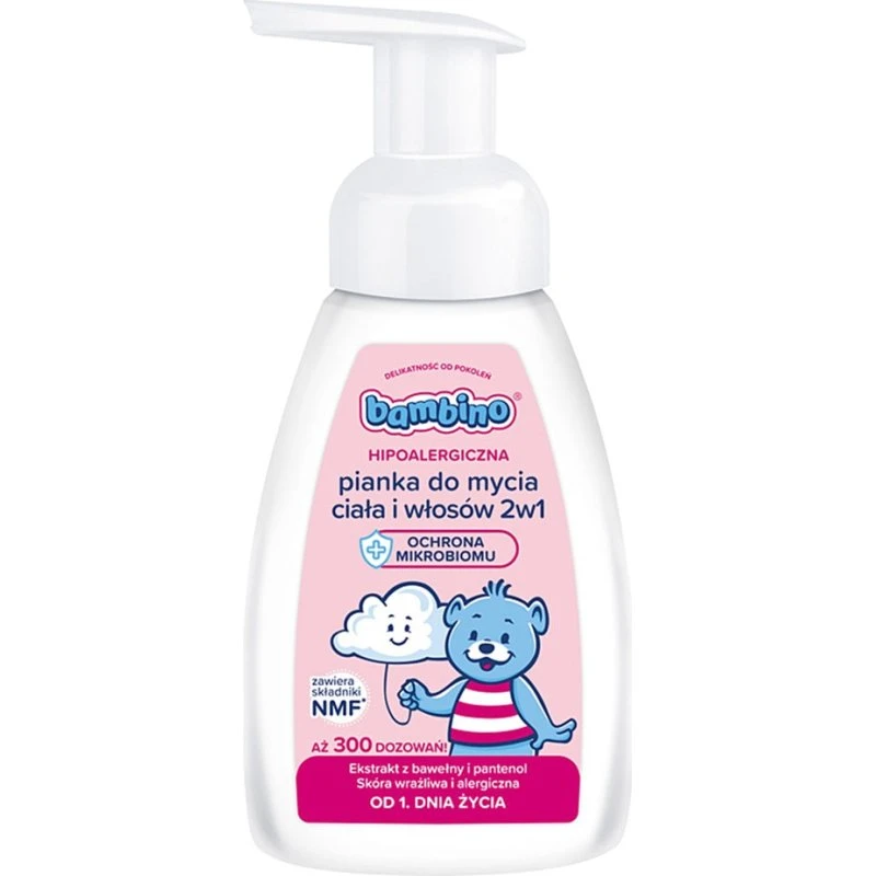 Bambino Hipoalergiczna pianka do mycia ciała i włosów 2w1 250ml