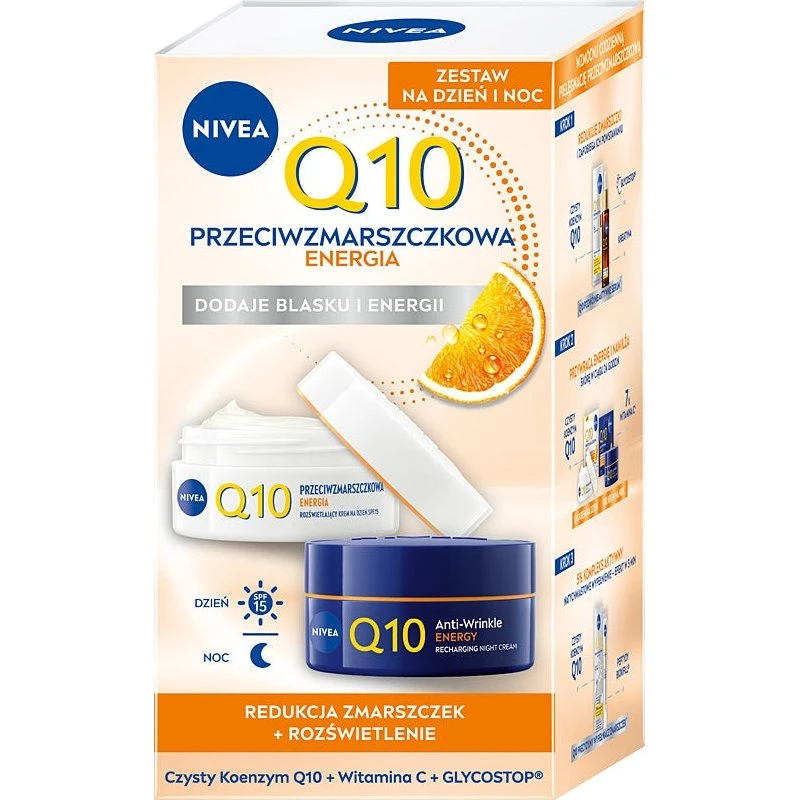 Nivea Q10 Energy zestaw kremów dzień + noc 50ml