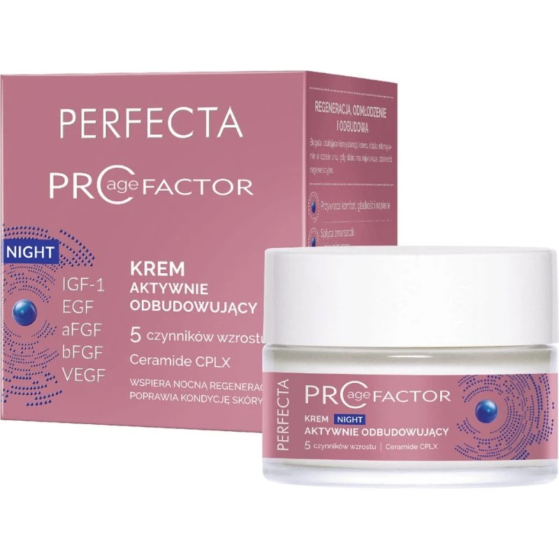 Perfecta Pro Age Factor krem odbudowujący na noc 50ml