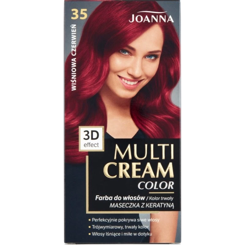 Joanna Multi Cream Color farba do włosów 35 Wiśniowa Czerwień