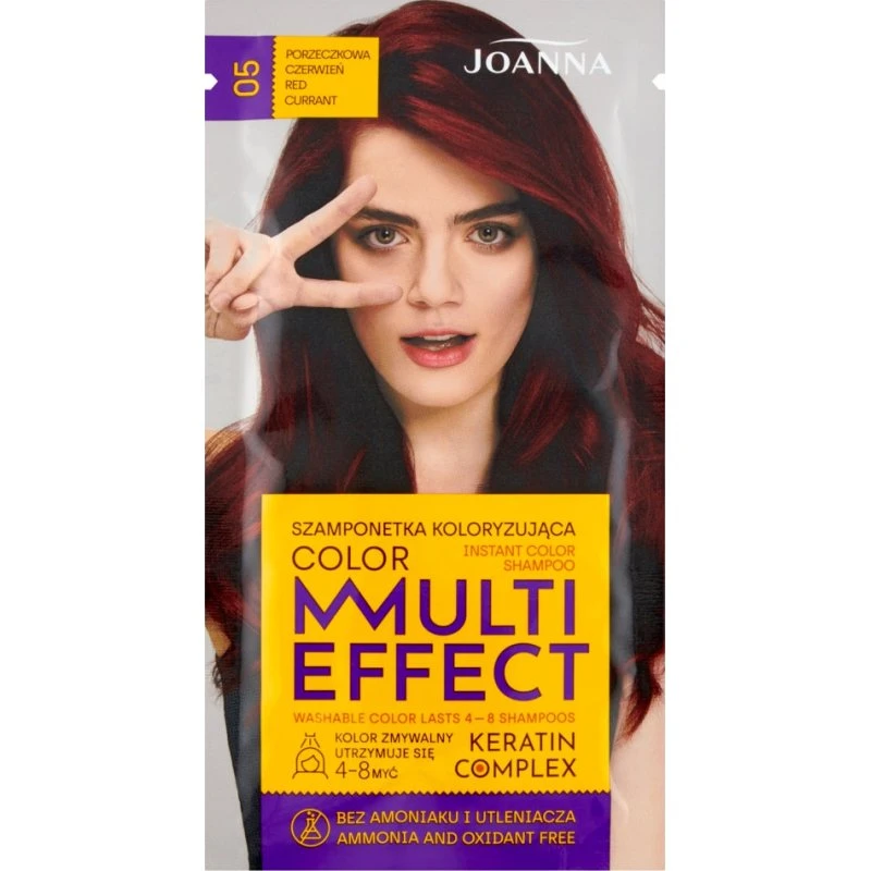 Joanna Multi Effect Color szamponetka koloryzująca 05 Porzeczkowa Czerwień 35g