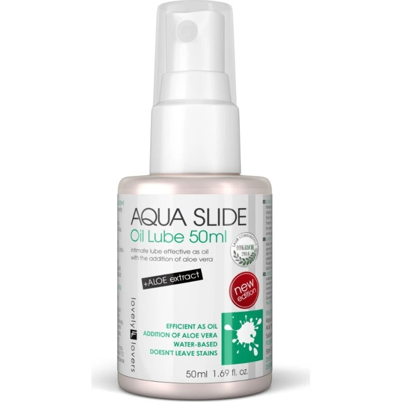 Lovely Lovers Aqua Slide Oil Lube 50ml - olejek intymny z aloesem