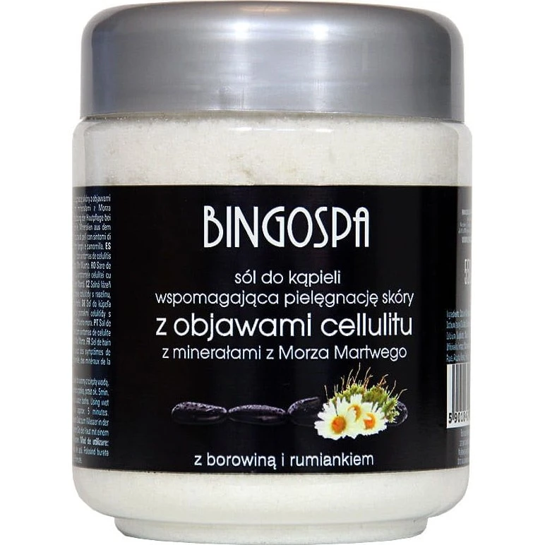 BingoSpa Antycellulitowa sól do kąpieli z Morza Martwego i borowiną 550g
