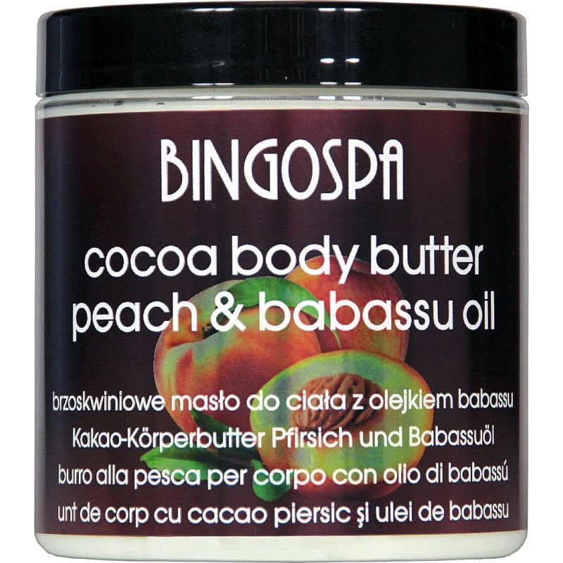 BingoSpa Brzoskwiniowe masło do ciała z olejkiem babassu 250g