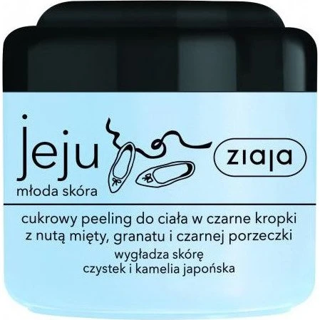 Ziaja Jeju cukrowy peeling do ciała w czarne kropki 200ml