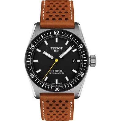 Tissot PR516 Powermatic 80 38mm srebrny zegarek męski