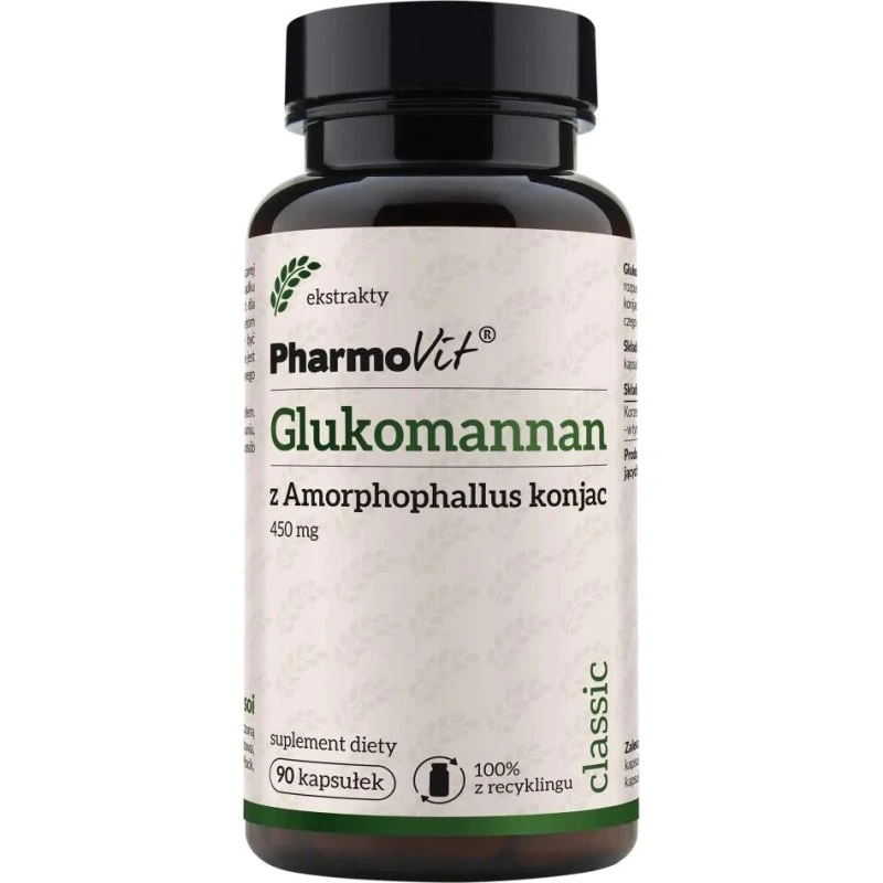 Pharmovit Glukomannan z Amorphophallus konjac 450 mg, 90 kaps