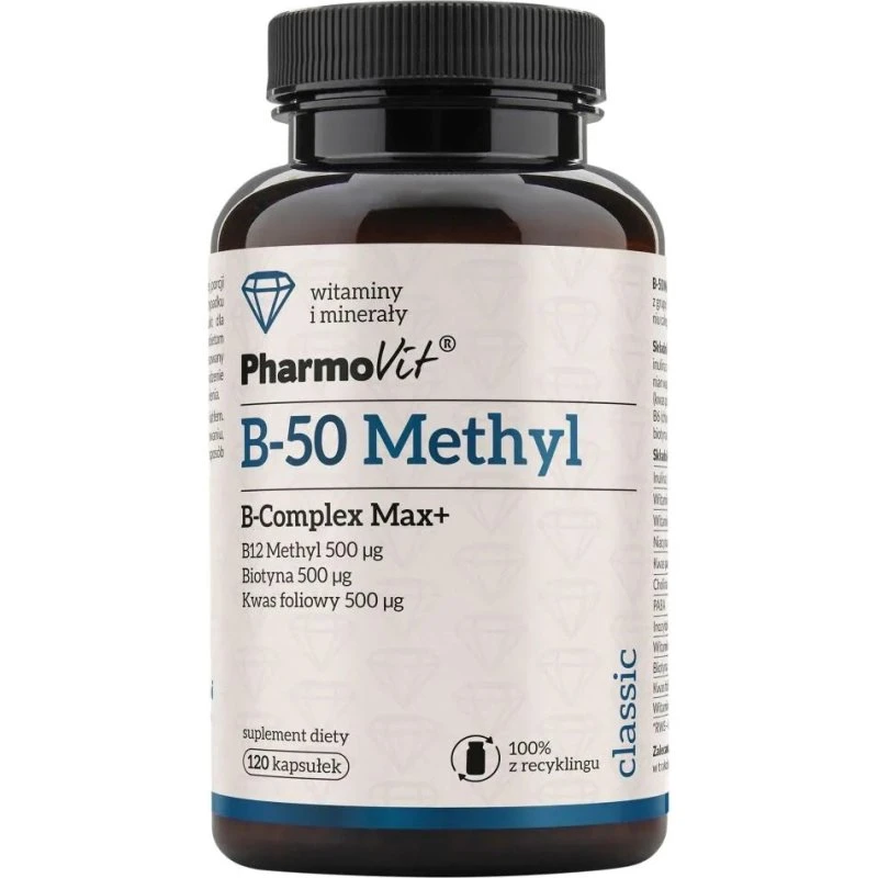 Pharmovit B-50 Methyl B-Complex Max+ 120 kapsułek