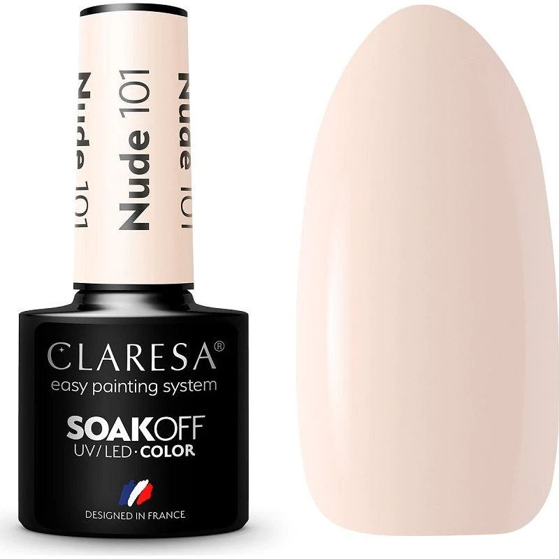 Claresa Soak Off UV/LED Nude lakier hybrydowy 101 5g