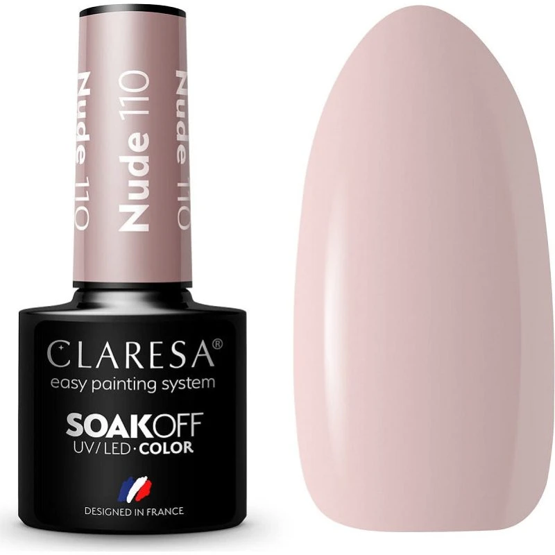 Claresa Soak Off UV/LED Nude 110 lakier hybrydowy 5g