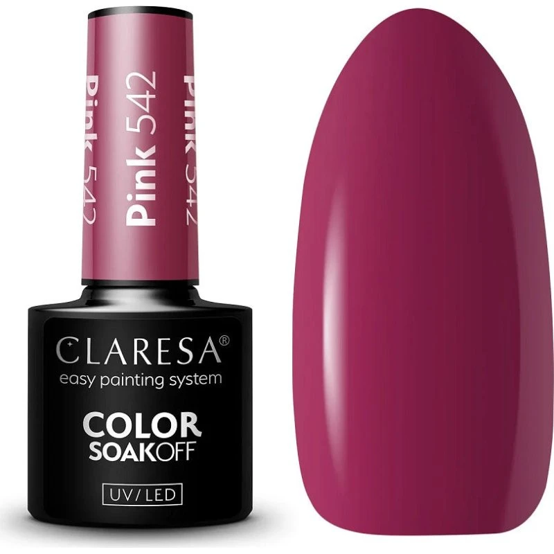 Claresa Color Soak Off UV/LED Pink lakier hybrydowy 5g 540