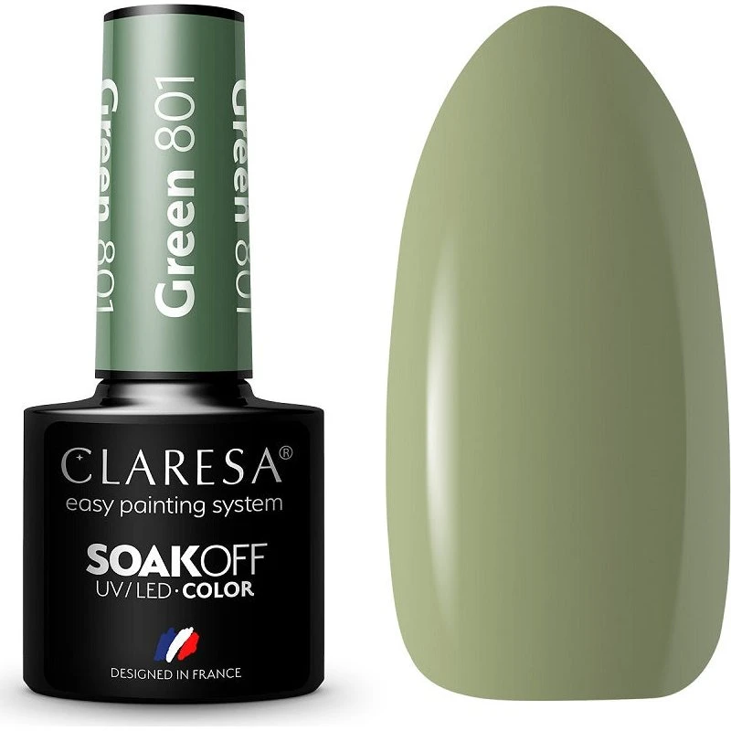 Claresa Lakier Hybrydowy Soak Off UV/LED Green 801 (5g)