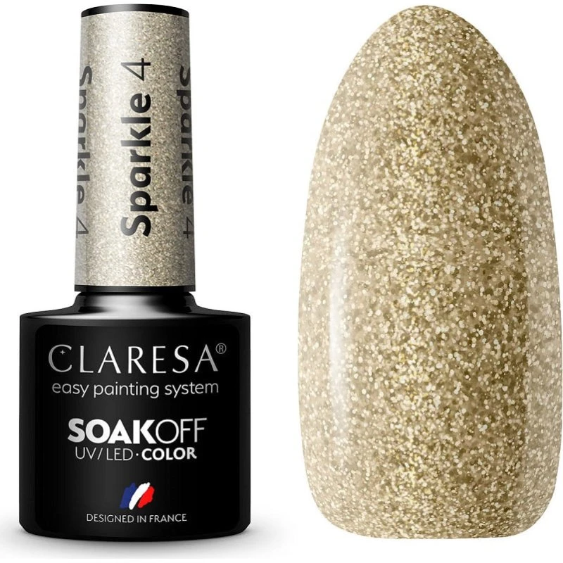 Claresa Soak Off UV/LED Sparkle lakier hybrydowy 5g