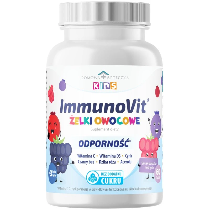 Domowa Apteczka ImmunoVit żelki bez cukru 60 szt. owoce leśne