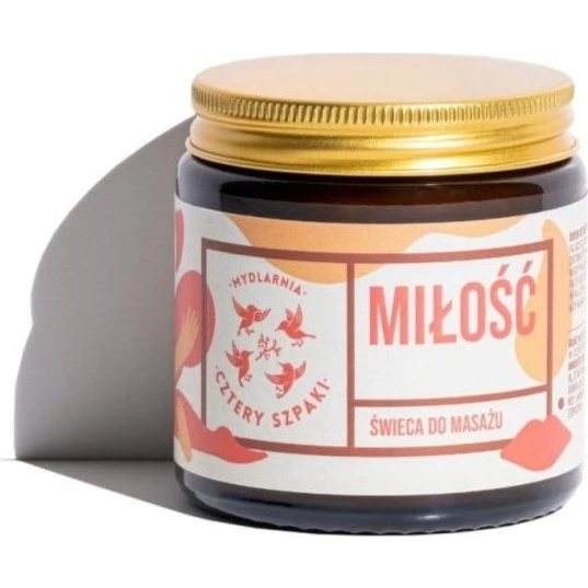 Mydlarnia Cztery Szpaki Świeca do masażu Miłość 120ml