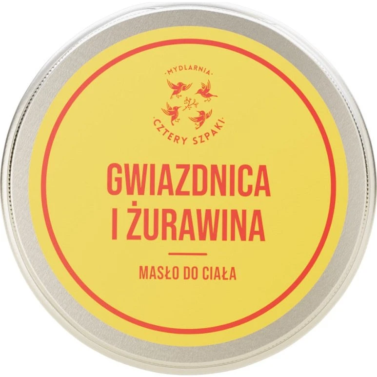 Mydlarnia Cztery Szpaki Masło do ciała Gwiazdnica i Żurawina 150ml