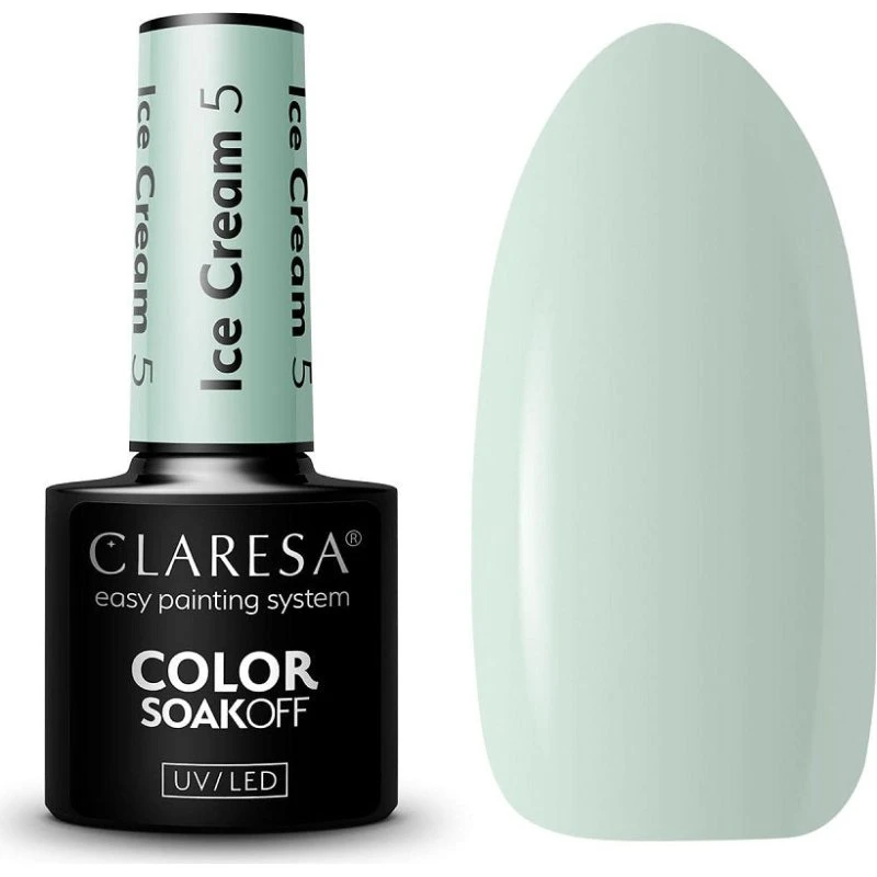 Claresa Soak Off UV/LED Ice Cream lakier hybrydowy 5 5g