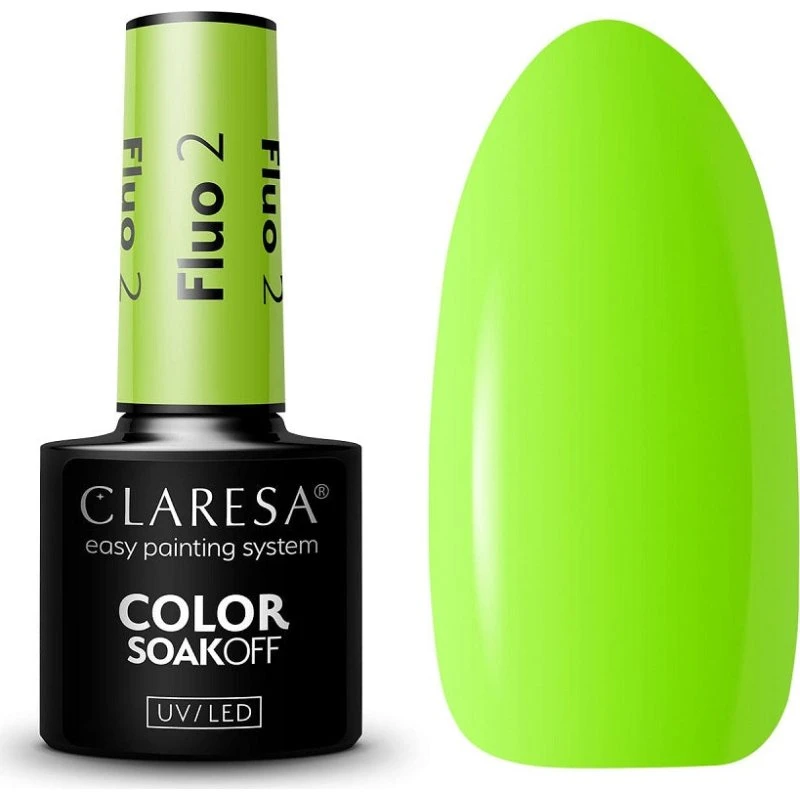 Claresa Soak Off UV/LED Fluo lakier hybrydowy 2 5g