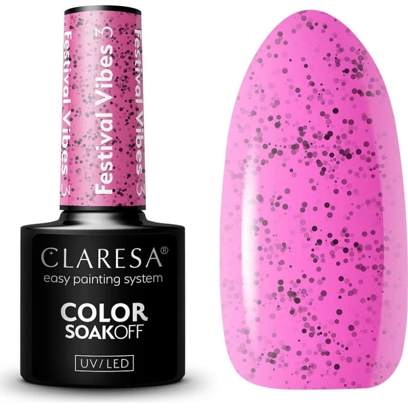 Claresa Soak Off UV/LED Festival Vibes lakier hybrydowy 3 (5g)