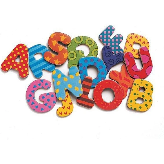 Djeco Drewniany alfabet z magnesami 38 szt, +3 lata