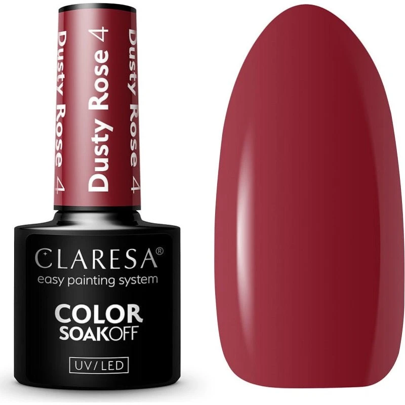 Claresa Soak Off UV/LED Dusty Rose lakier hybrydowy 5g