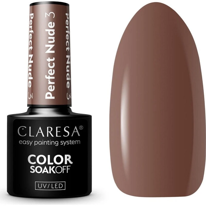 Claresa Color Soak Off UV/LED Perfect Nude lakier hybrydowy 6 (5g)