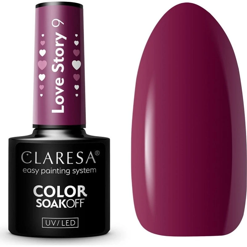 Claresa Color Soak Off UV/LED lakier hybrydowy Love Story 9 (5g)