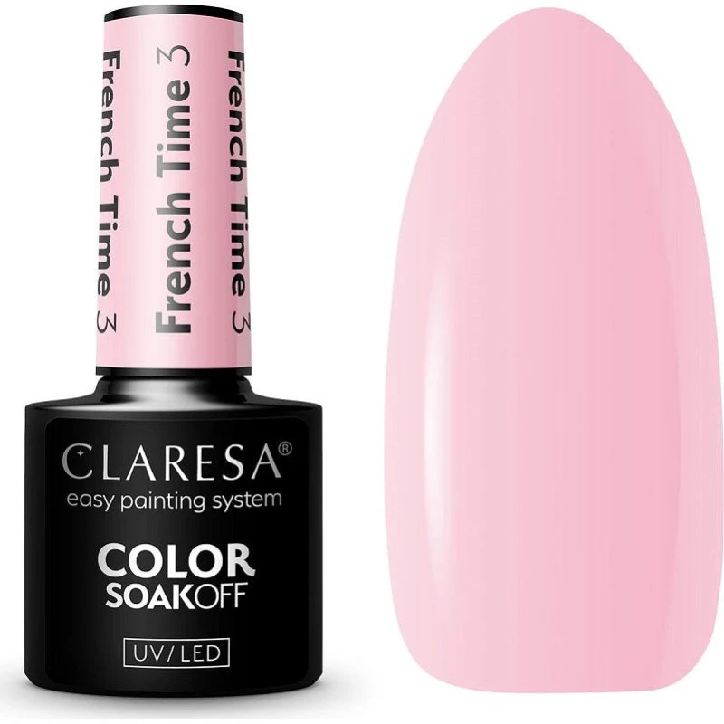 Claresa Color Soak Off UV/LED lakier hybrydowy French Time 1 (5g)