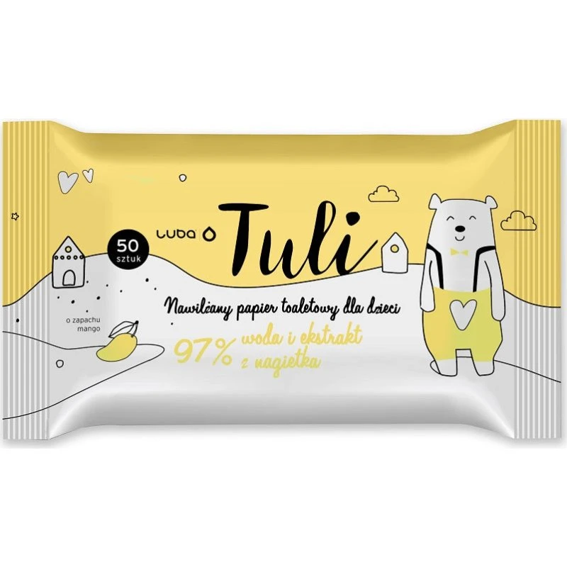 Luba Tuli nawilżany papier toaletowy dla dzieci Mango 50 szt.
