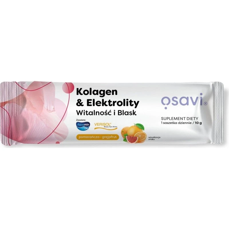 Osavi Kolagen & Elektrolity Witalność i Blask Pomarańcza & Grejpfrut