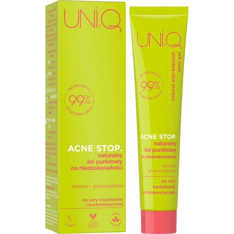 UNI.Q Acne Stop. Naturalny żel punktowy na niedoskonałości 20ml