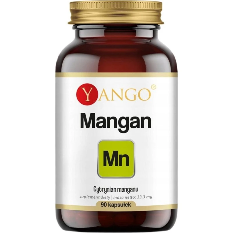 Yango Mangan 90 kapsułek - Cytrynian Manganu
